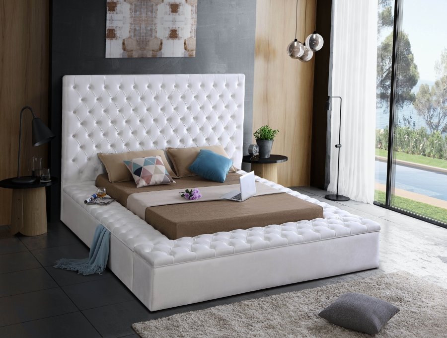 1522-2.jpg Bliss Velvet Upholstered Bed - Image 3