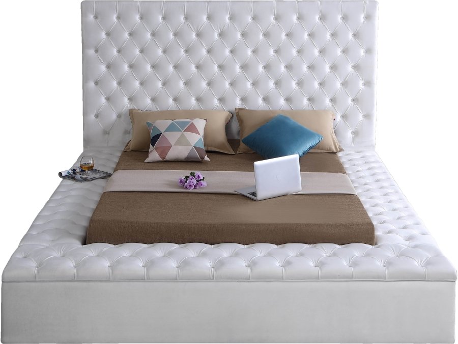 1522-4.jpg Bliss Velvet Upholstered Bed - Image 5