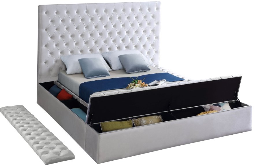 1522-6.jpg Bliss Velvet Upholstered Bed - Image 7
