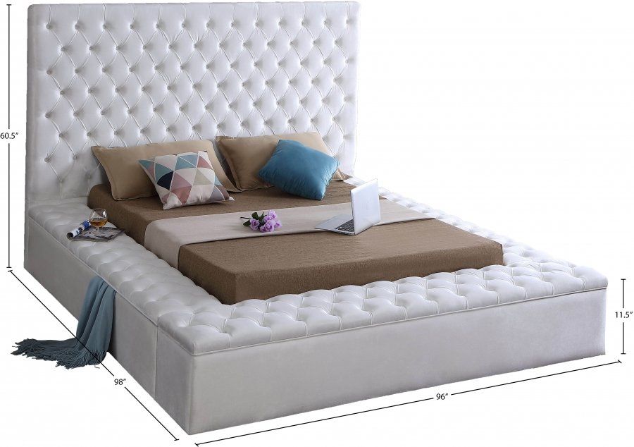 1522_0.jpg Bliss Velvet Upholstered Bed - Image 9