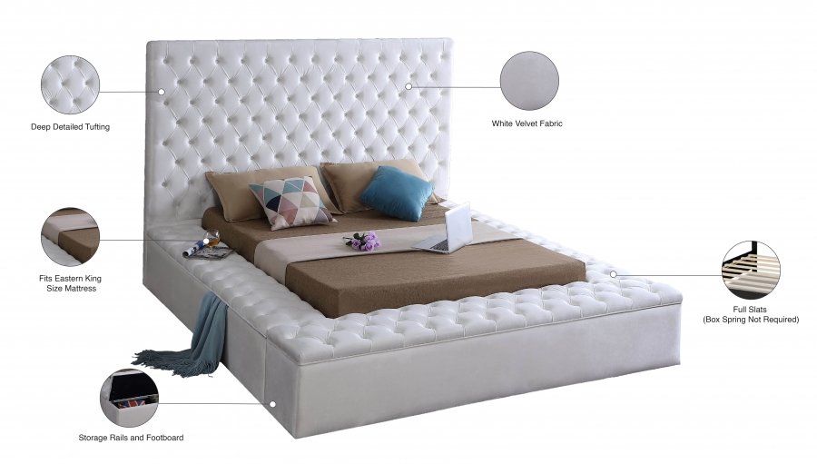 1522_00.jpg Bliss Velvet Upholstered Bed - Image 10