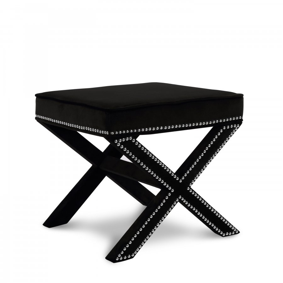 Nixon Velvet Upholstered Stool