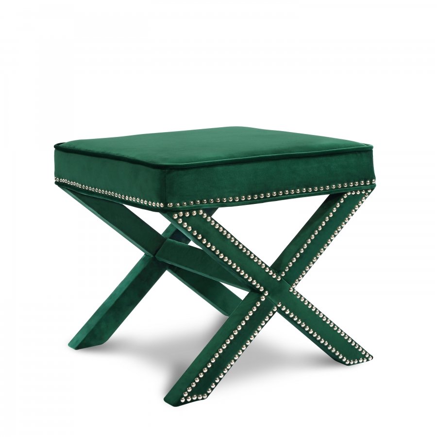 Nixon Velvet Upholstered Stool
