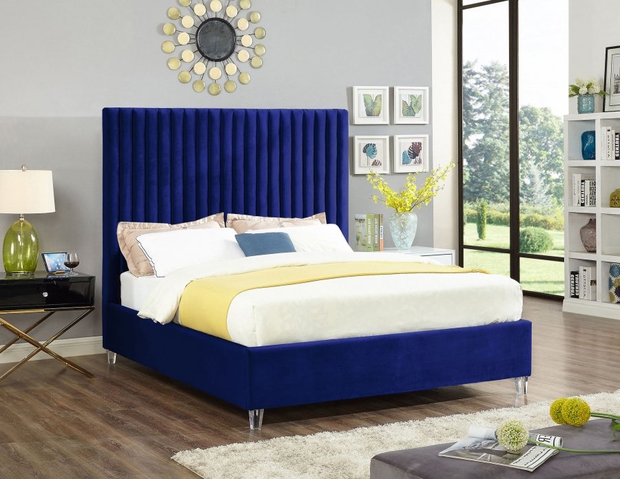 Candace Velvet Upholstered Bed - Image 2