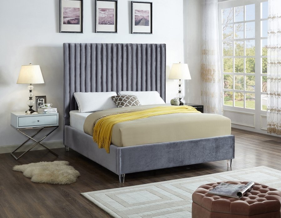 Candace Velvet Upholstered Bed - Image 2