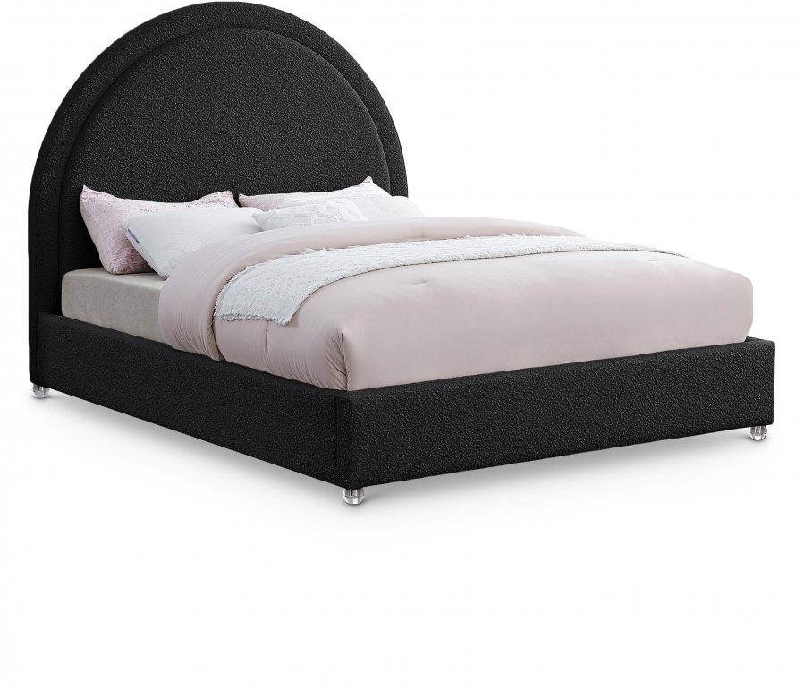 Milo Boucle Fabric Upholstered Bed