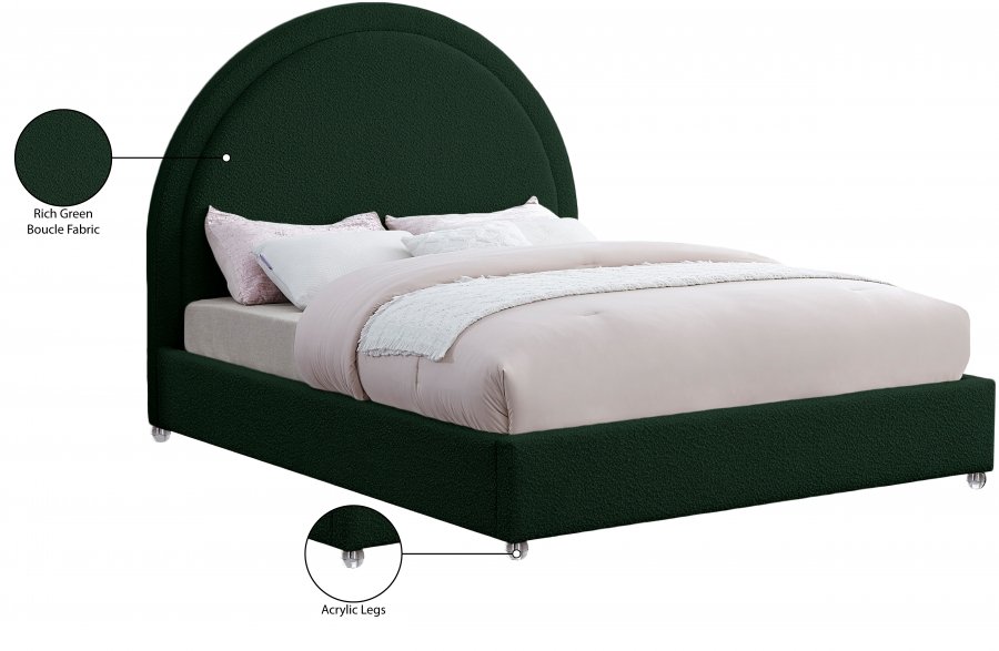 Milo Boucle Fabric Upholstered Bed - Image 8