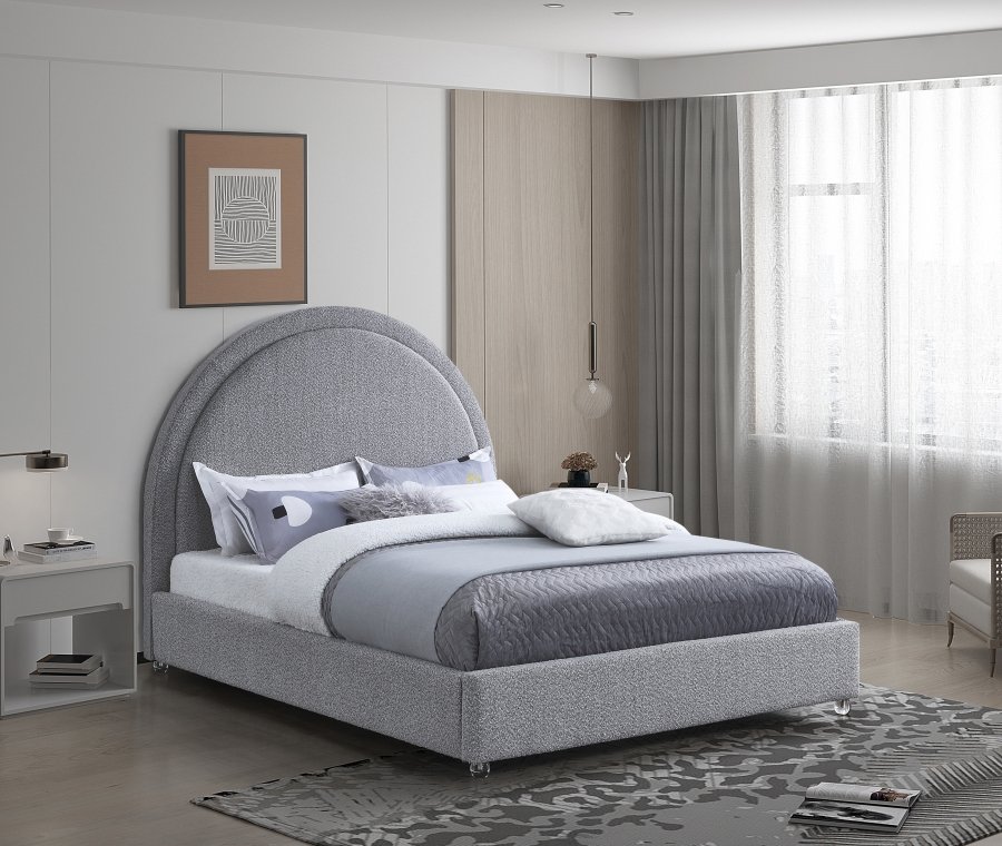 Milo Boucle Fabric Upholstered Bed - Image 2