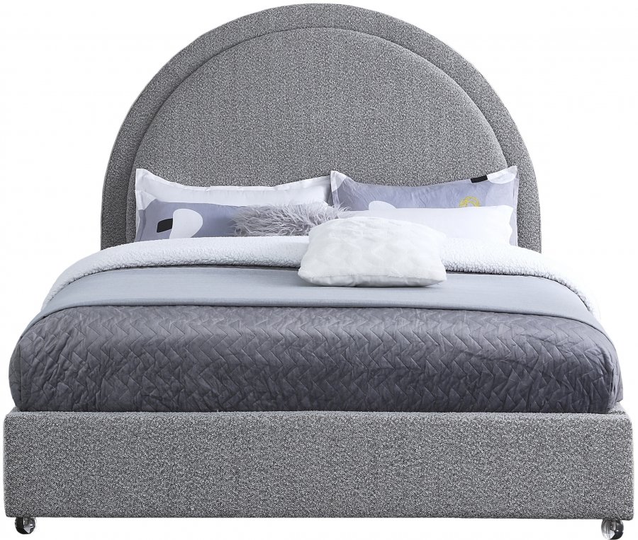 Milo Boucle Fabric Upholstered Bed - Image 3