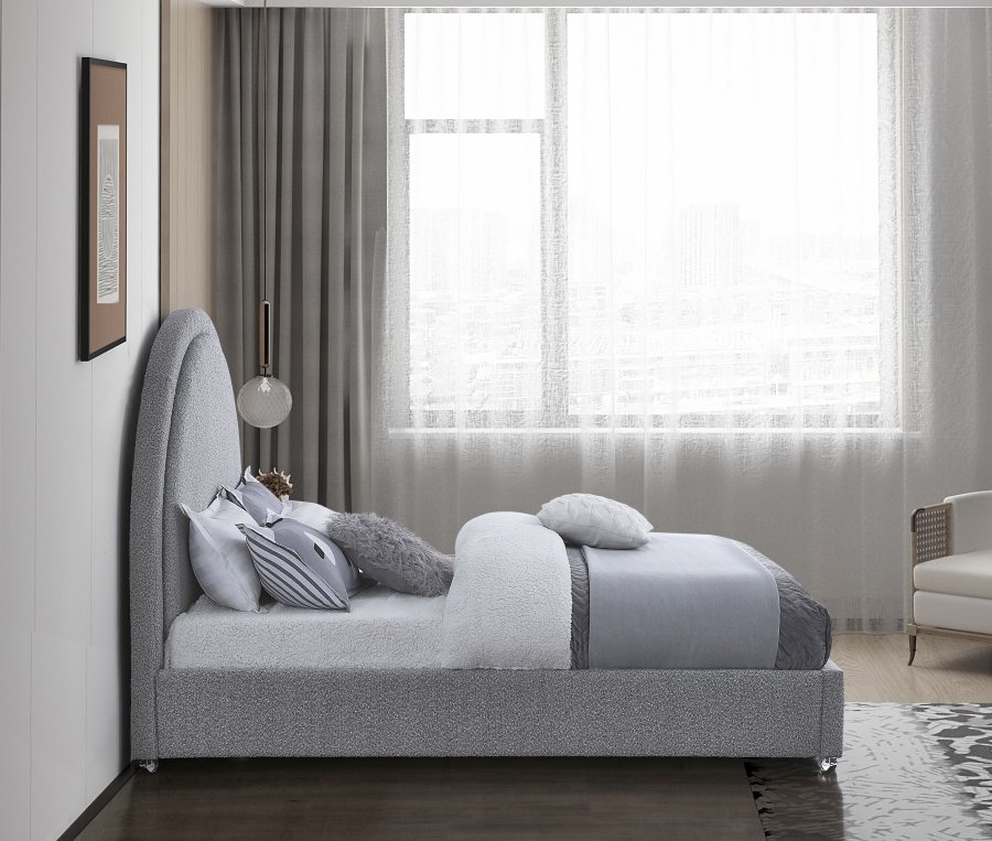 Milo Boucle Fabric Upholstered Bed - Image 5