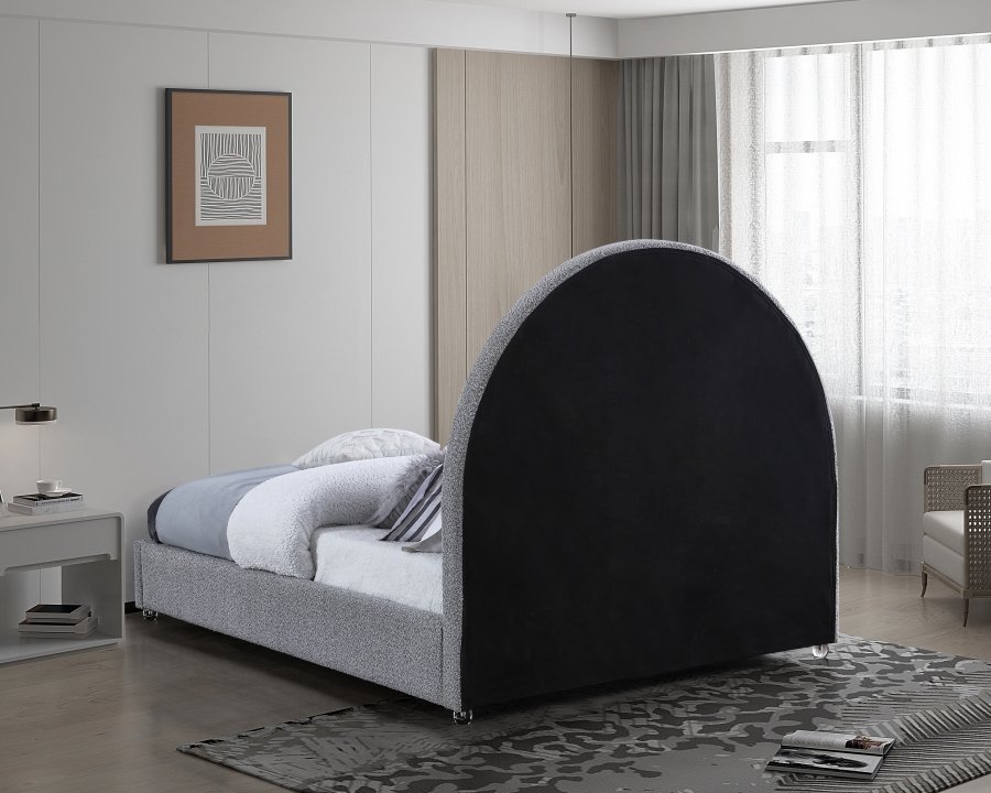 Milo Boucle Fabric Upholstered Bed - Image 6