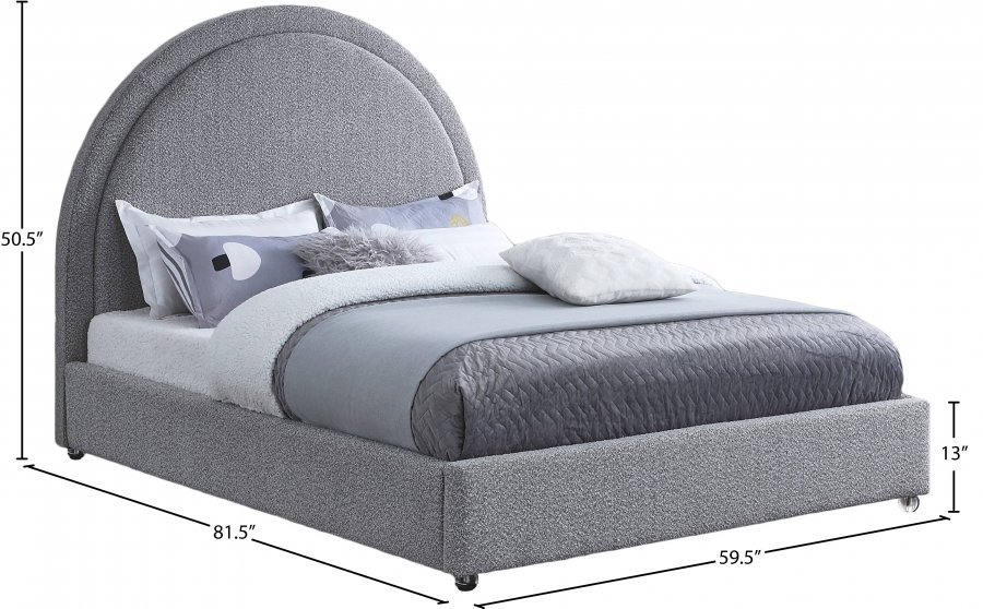Milo Boucle Fabric Upholstered Bed - Image 7