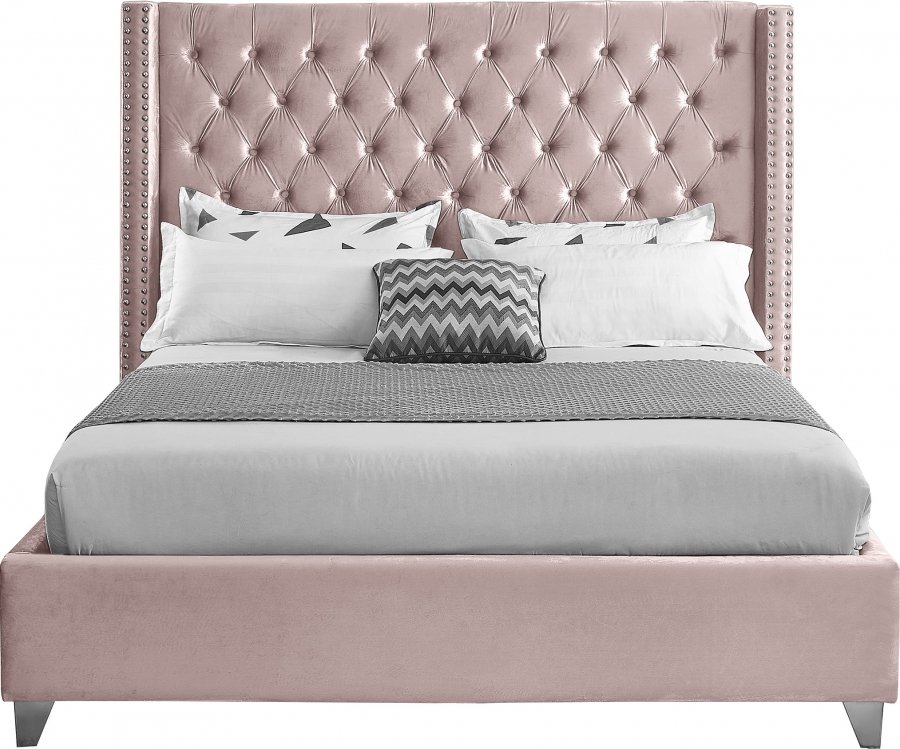 1809-2.jpg Aiden Velvet Upholstered Bed - Image 3