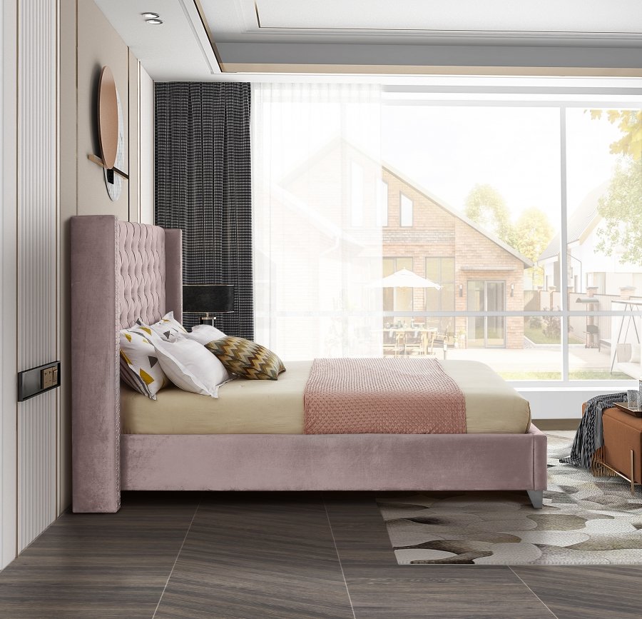 1809-4.jpg Aiden Velvet Upholstered Bed - Image 5