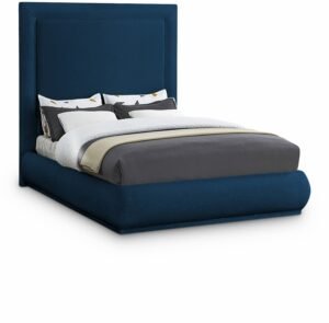 Brooke Linen Textured Fabric Upholstered Bed