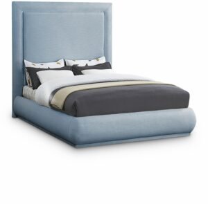 Brooke Linen Textured Fabric Upholstered Bed