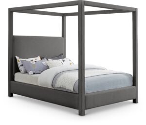 Emerson Linen Textured Fabric Upholstered Bed