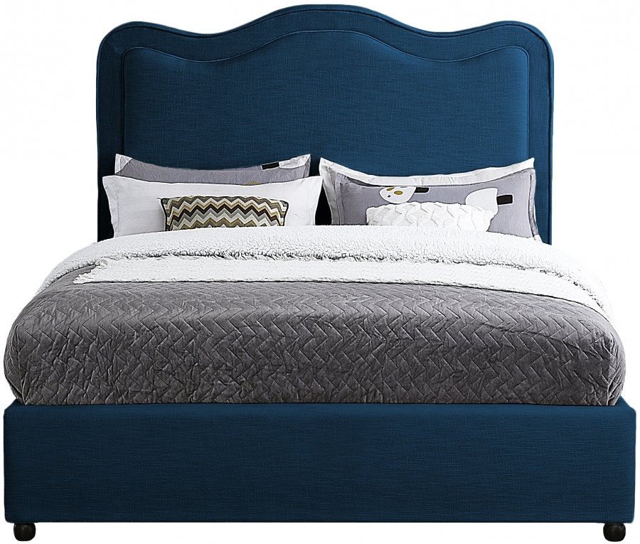 18277-2.jpg Felix Linen Textured Fabric Upholstered Bed - Image 3