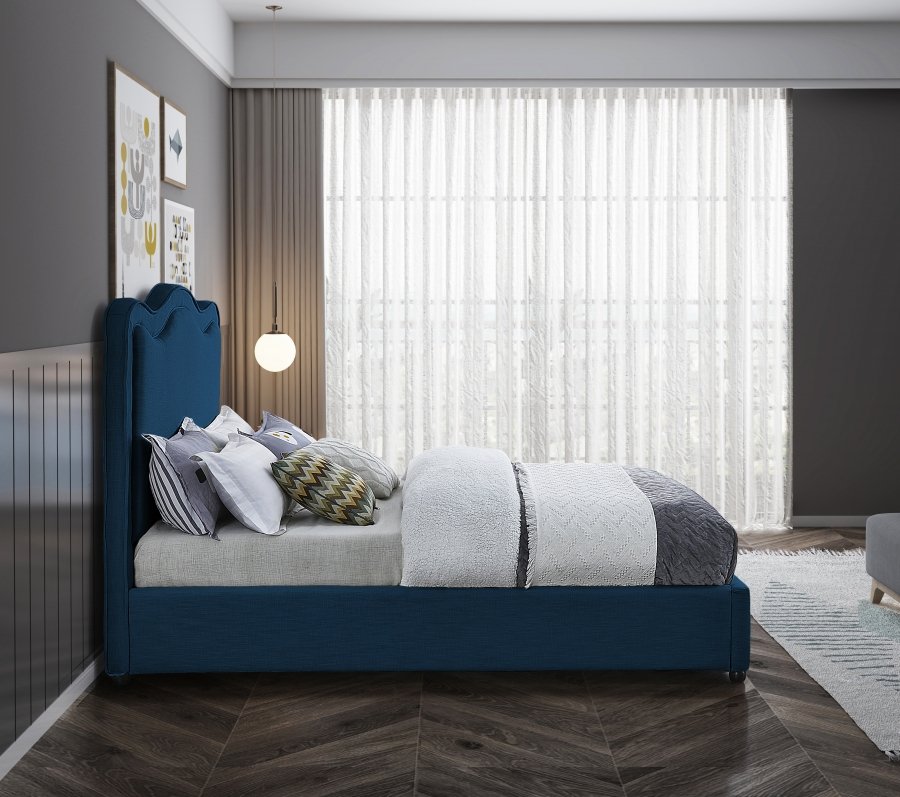 18277-4.jpg Felix Linen Textured Fabric Upholstered Bed - Image 5