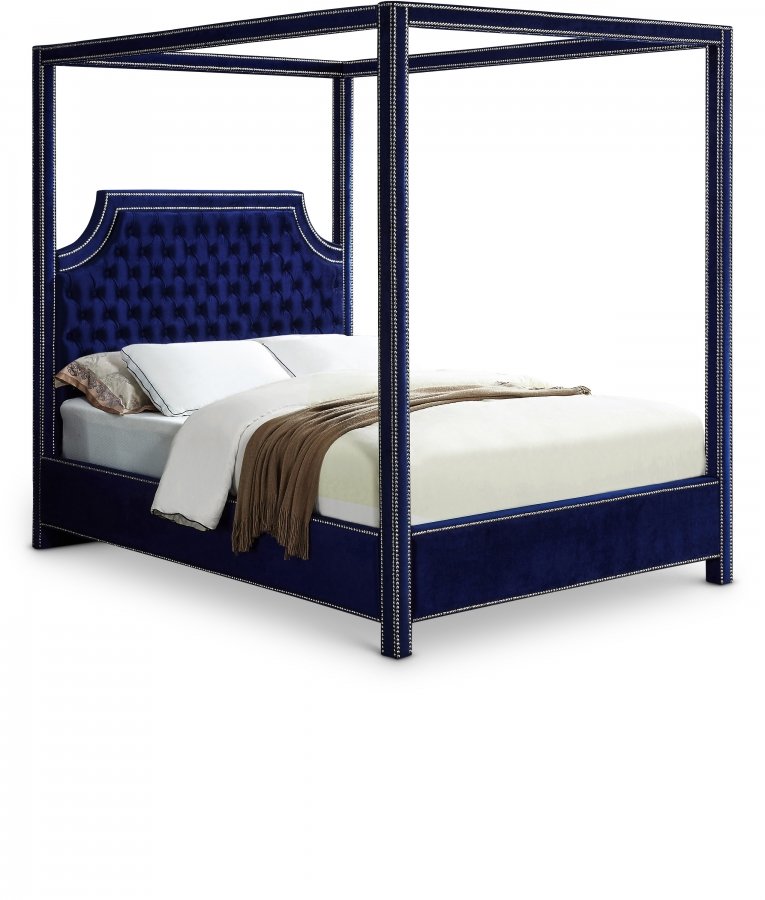 Rowan Velvet Upholstered Bed