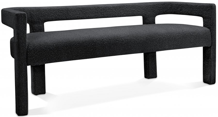 Athena Boucle Fabric Upholstered Bench