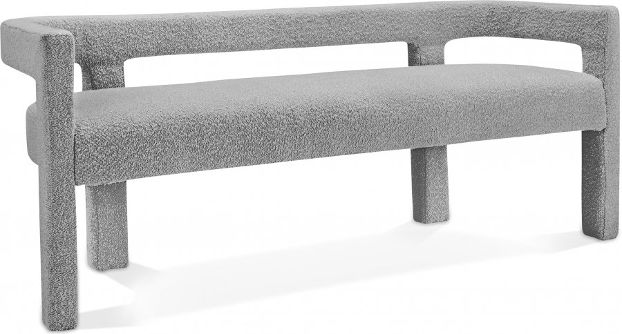 Athena Boucle Fabric Upholstered Bench