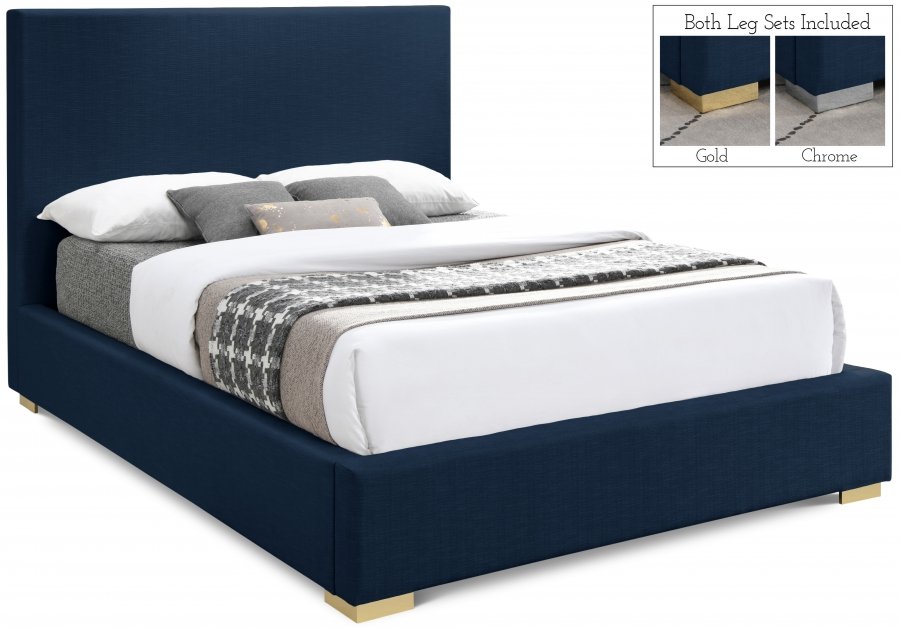 Crosby Linen Textured Fabric Upholstered Bed