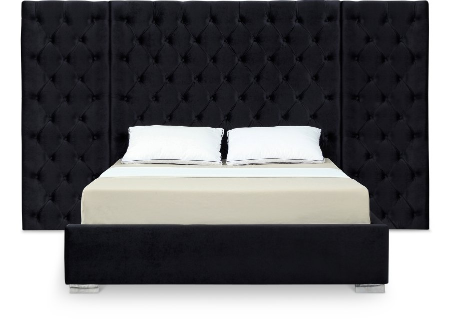 Grande Velvet Upholstered Bed