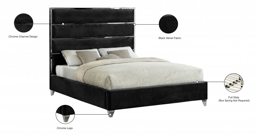 2054_00.jpg Zuma Velvet Upholstered Bed - Image 5