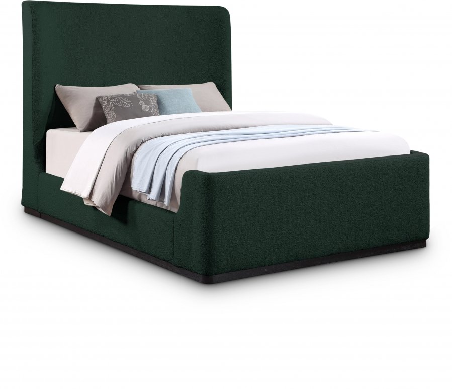 Oliver Boucle Fabric Upholstered Bed