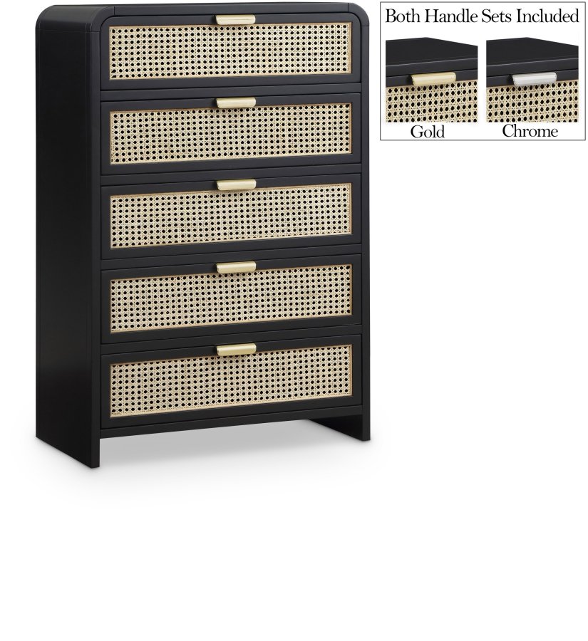 Sage Solid Wood And Natural Cane Wood Chest