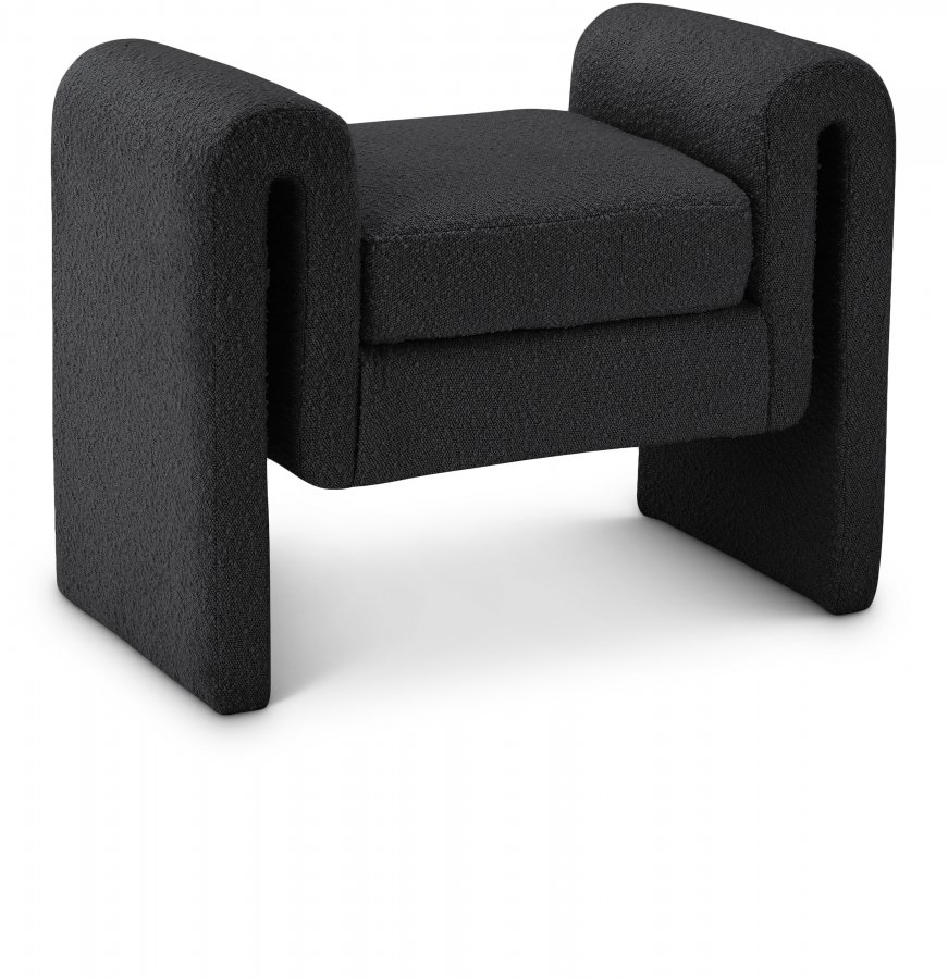Stylus 31.5″ Boucle Fabric Upholstered Bench
