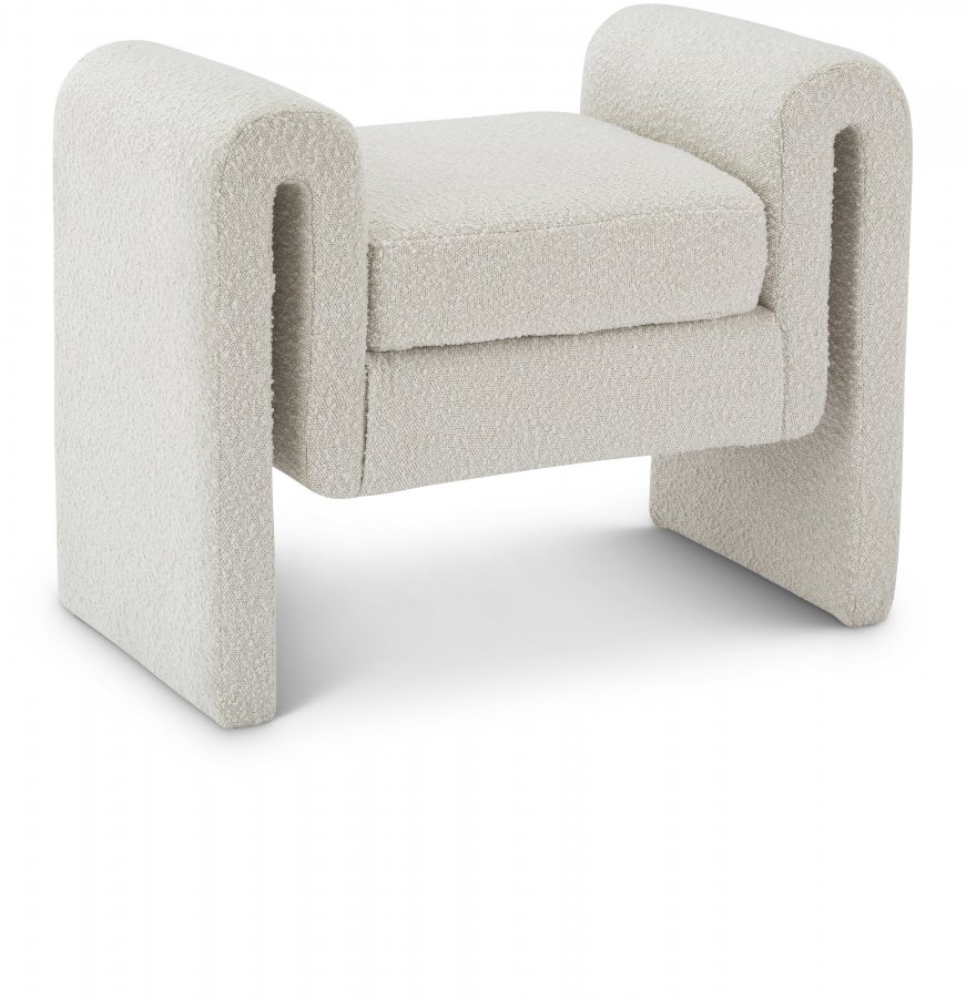 Stylus 31.5″ Boucle Fabric Upholstered Bench