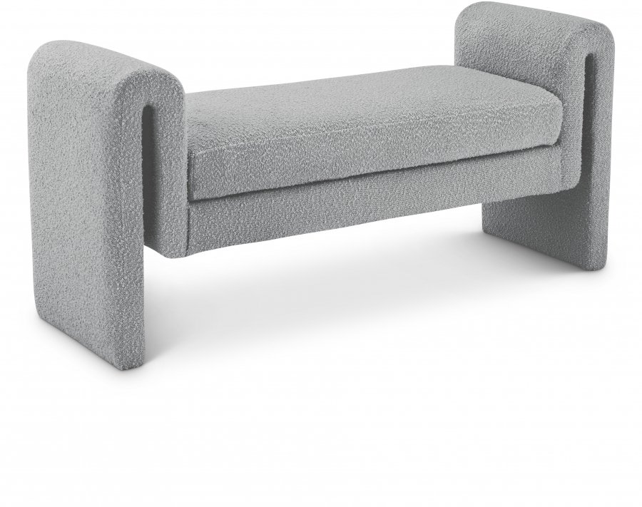 Stylus 51″ Boucle Fabric Upholstered Bench