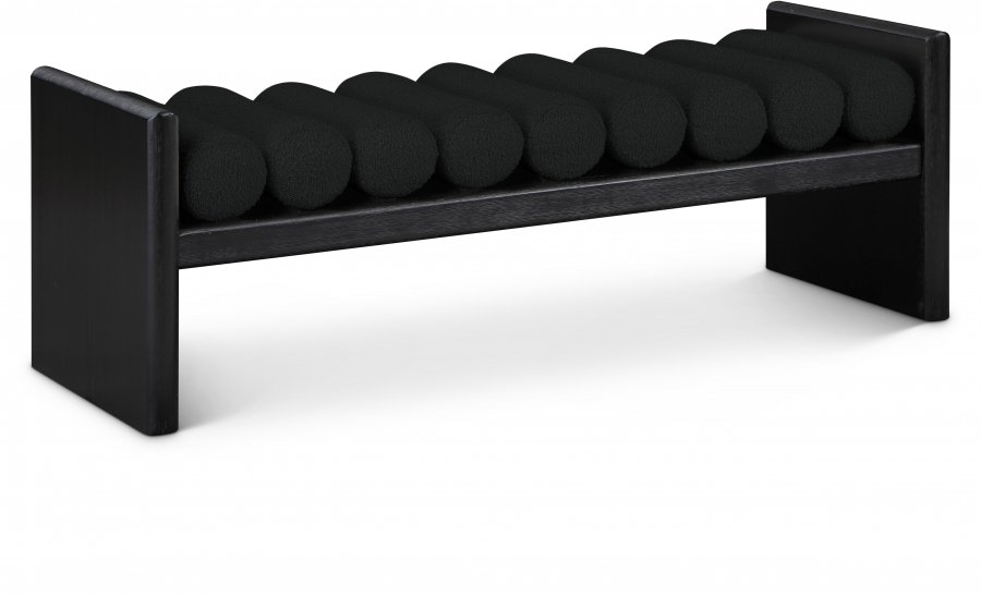 Waverly Boucle Fabric Upholstered Bench
