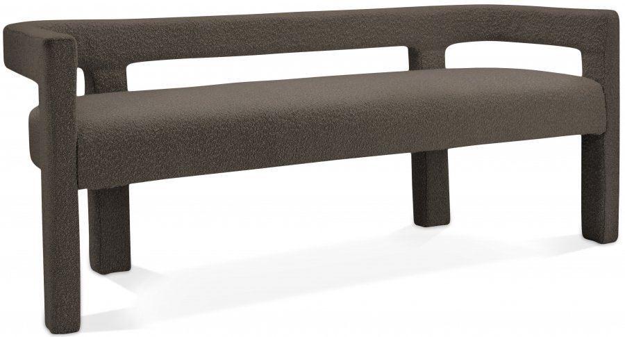 Athena Boucle Fabric Upholstered Bench