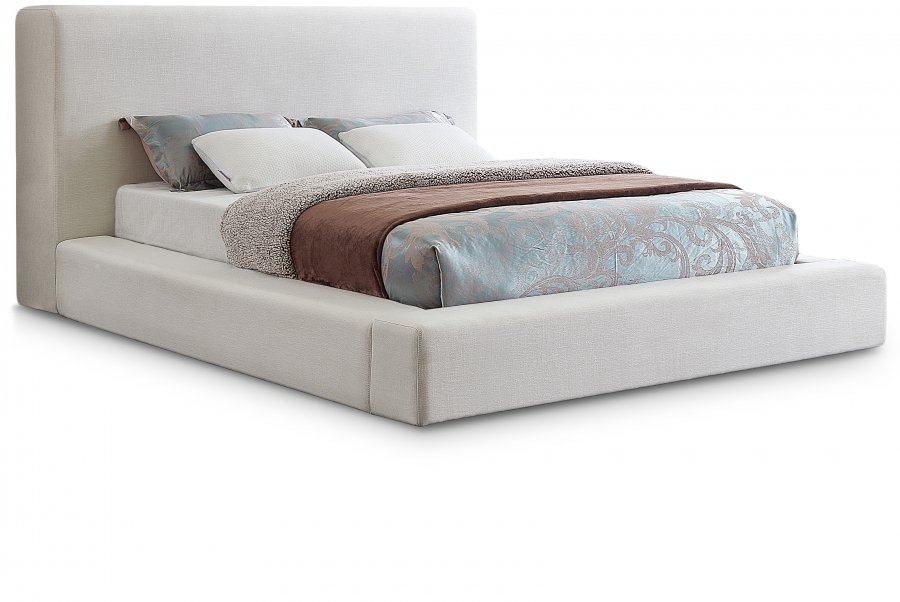 Devin Linen Textured Fabric Upholstered Bed