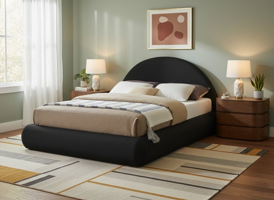 Rudy Teddy Fabric Upholstered Bed - Image 2