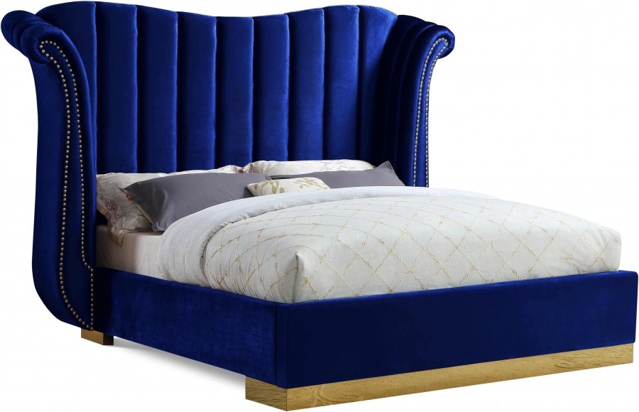 Flora Velvet Upholstered Bed