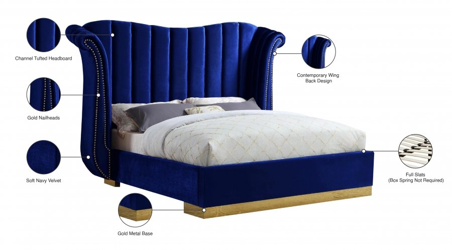 2458_00.jpg Flora Velvet Upholstered Bed - Image 5