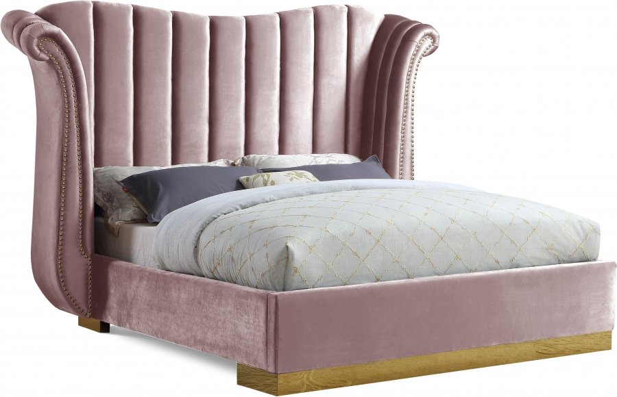Flora Velvet Upholstered Bed