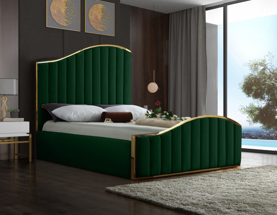 Jolie Velvet Upholstered Bed - Image 2