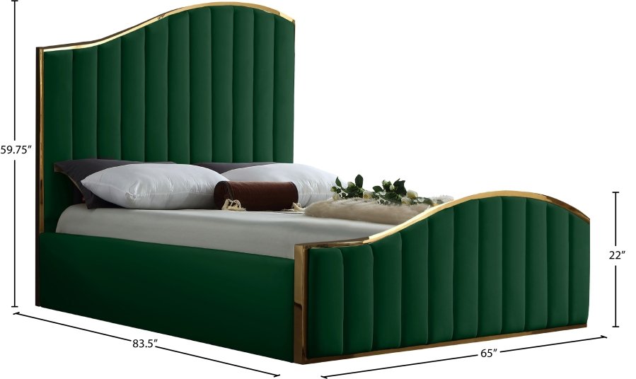 Jolie Velvet Upholstered Bed - Image 4