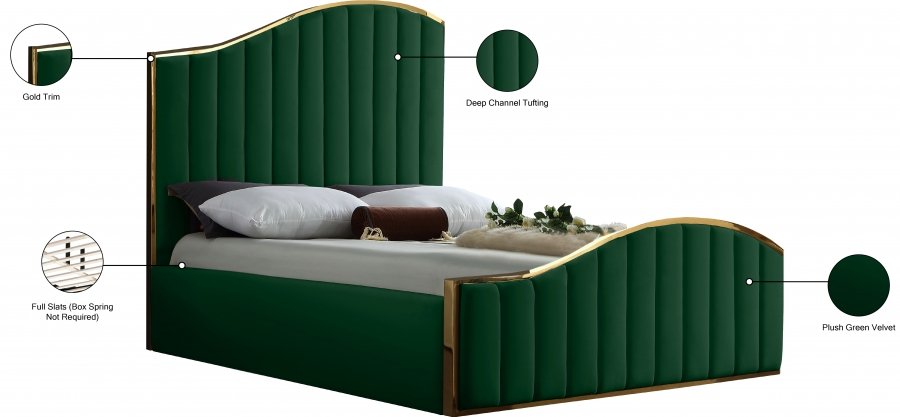 Jolie Velvet Upholstered Bed - Image 5