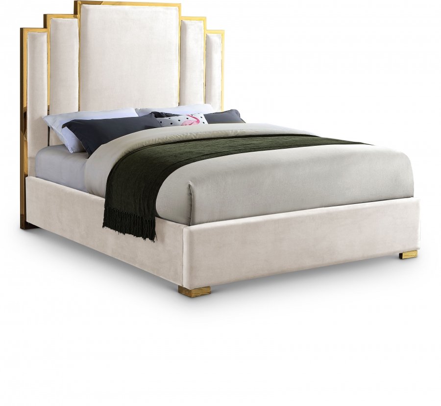 Hugo Velvet Upholstered Bed
