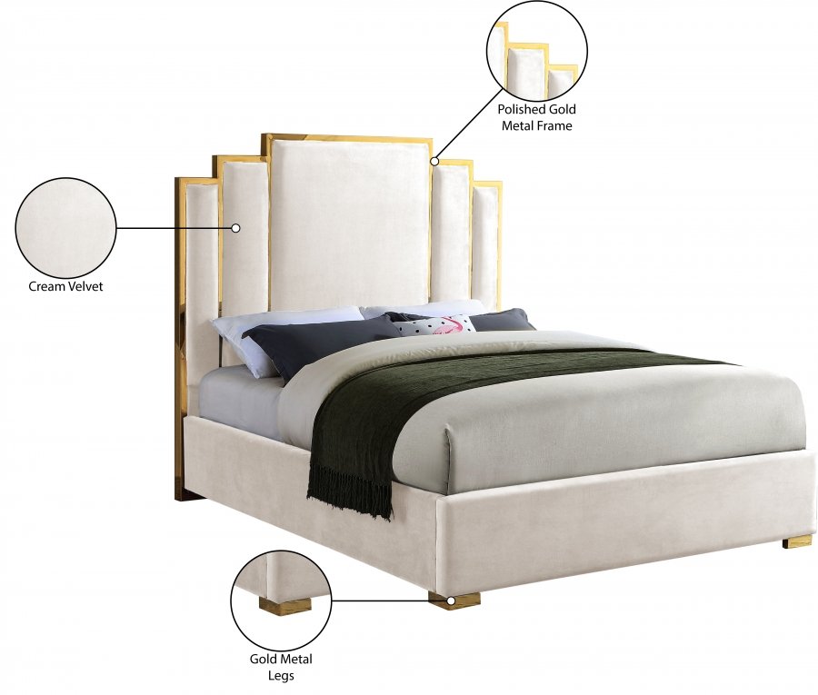 2642_00.jpg Hugo Velvet Upholstered Bed - Image 5