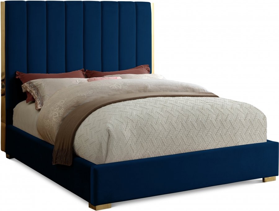 Becca Velvet Upholstered Bed