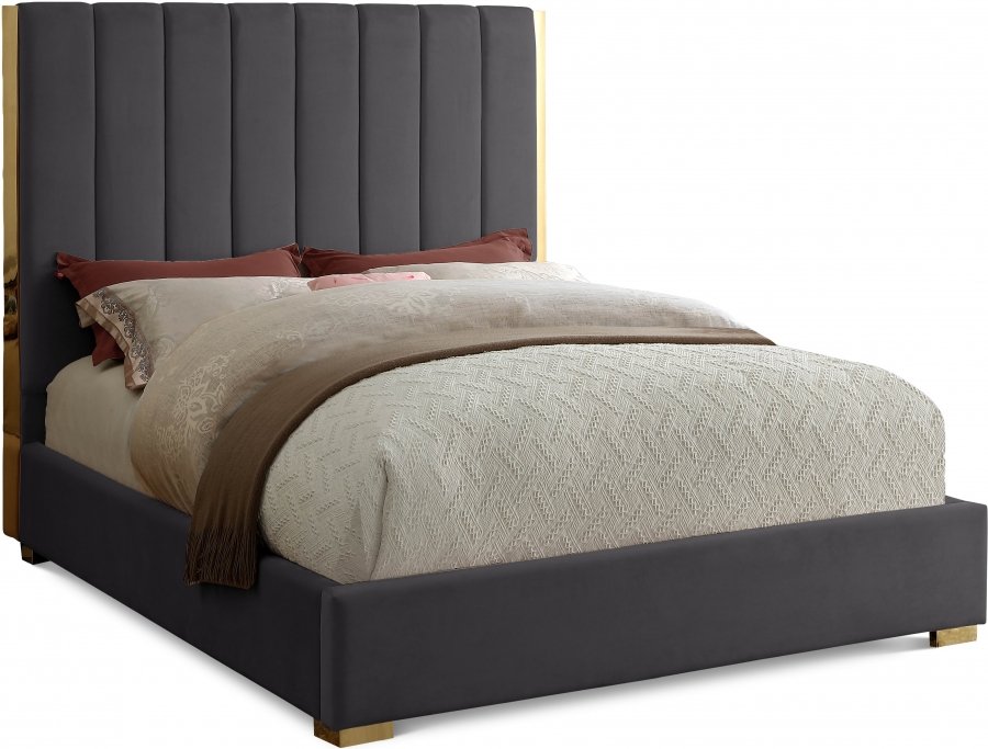 Becca Velvet Upholstered Bed