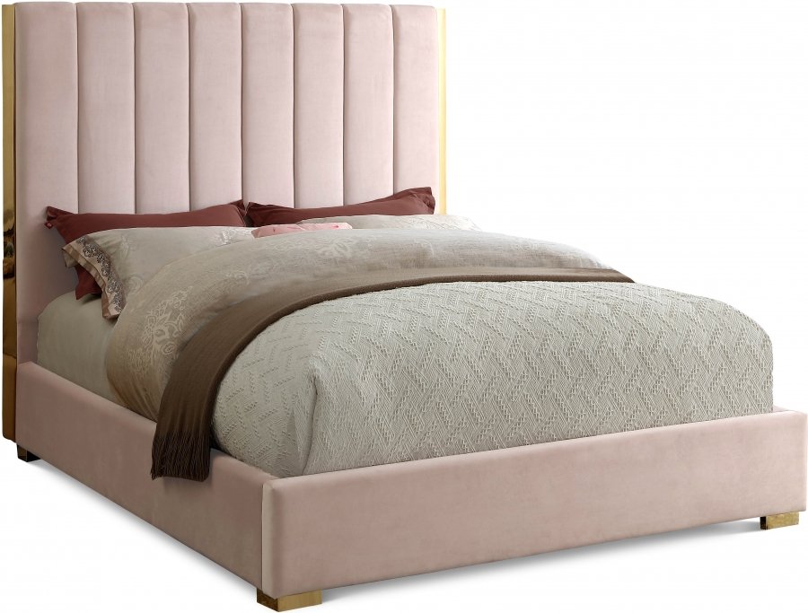 Becca Velvet Upholstered Bed