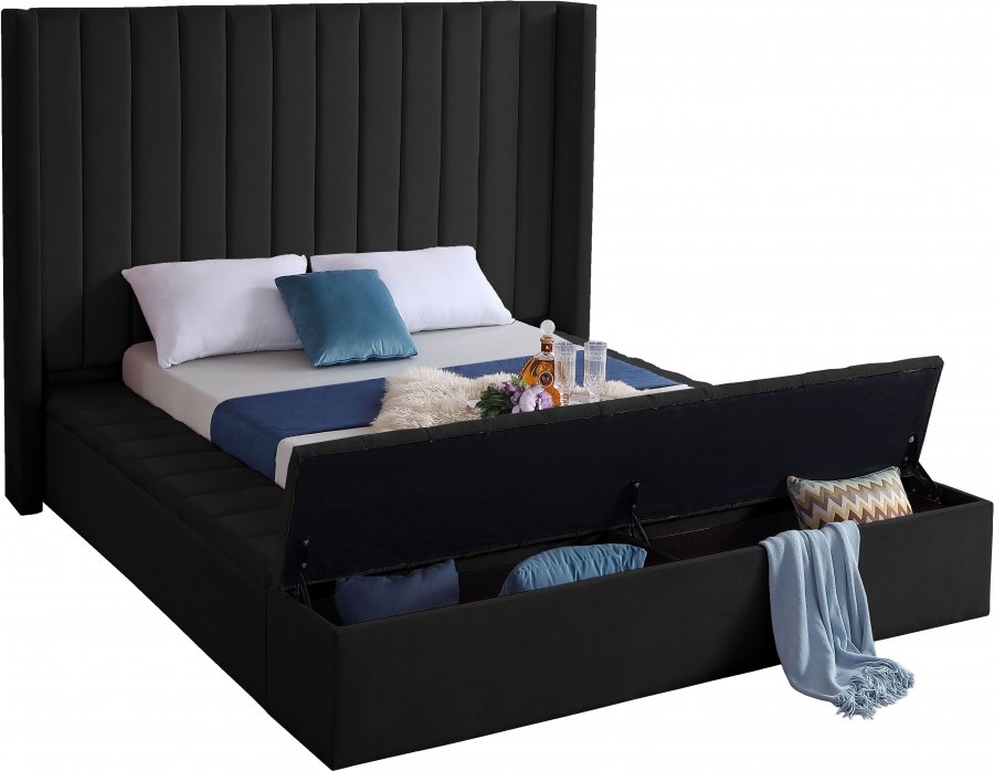 Kiki Velvet Upholstered Bed - Image 2